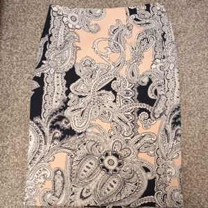 Elegant Paisley Print Skirt